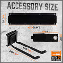 Wall Mounted Hook Rail Set Bike Holder Garden Tool Storage Rack Garage Organizer-4