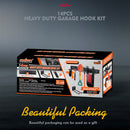 Wall Mounted Hook Rail Set Bike Holder Garden Tool Storage Rack Garage Organizer-9