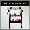 Foldable Work Bench Mobile Sawhorse Garage Trestle Wood Cutting Anti-slip Table-7