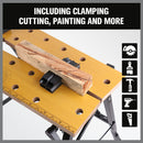 Foldable Work Bench Mobile Sawhorse Garage Trestle Wood Cutting Anti-slip Table-8