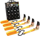 4Pc Ratchet Tie Down Strap Set 25mm x 5m Heavy Duty 500kg Capacity Commercial-1