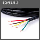 30M X 5 Core Wire Cable Trailer Cable Automotive Boat Caravan Truck Coil V90 PVC-3