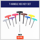 10-Piece T-Handle Hex Key Set, Allen Wrench SAE/Imperial Sizes 3/32"-3/8", Heat-Treated Steel with Color-Code Organizer Stand-4
