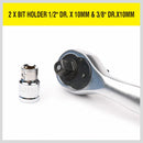 15Pc Torx Bit Set Long & Short Star Key Torque Bits 1/2" Drive CRV Storage Case-5