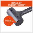 2LB Dead Blow Rubber Mallet Hammer Non Slip Soft Face Auto Car Repair NEW-3
