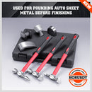 7Pc Car Body Repair Hammer & Dolly Kit Auto Panel Beating Dent Roller Auto Tools-3