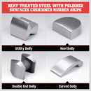 7Pc Car Body Repair Hammer & Dolly Kit Auto Panel Beating Dent Roller Auto Tools-5