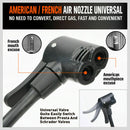 High Pressure Air Pump Bicycle Bike Alloy Floor Air Gauge Ball Balloon Nozzles-8