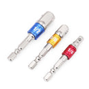 3Pc Socket Bit Adaptor Set Drill Nut Driver Power Extension Bars 1/4" 3/8" 1/2"-1