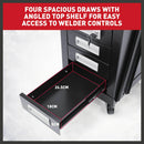 New 4-Drawer Welding Trolley Cart Welder Cabinet MIG TIG ARC Plasma Cutter Bench-6