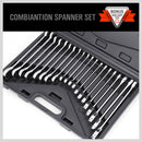 20Pc Ratchet Spanner Set Metric & Imperial Combination Wrench Open End Ring CR-V-3