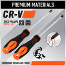 HORUSDY 6Pc Magnetic Screwdriver Set Non-slip Handle Phillips Slotted Tool New-6