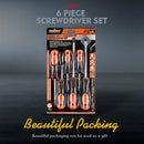 HORUSDY 6Pc Magnetic Screwdriver Set Non-slip Handle Phillips Slotted Tool New-9