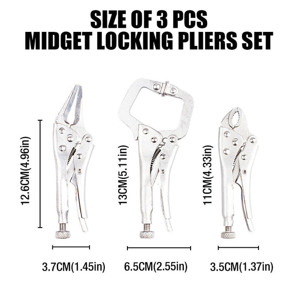 Vice Grip Locking Pliers Curved Jaw Auto Locking 235mm Long With Soft Grip