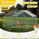 VaKa 3x4x1.95m Metal Walk-in Chicken Coop Rabbit Hutch Cage Hen House Chook Au-2