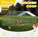 VaKa 3x6x1.95m Metal Walk-in Chicken Coop Rabbit Hutch Cage Hen House Chook Au-2