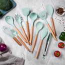 12pcs Silicone Utensils Set Mint-2