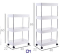 Space Saver Rolling Storage Trolley Cart 4 tier-2