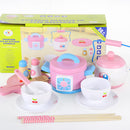 Kids Wooden Kitchen Tea Set Pretend Play-1