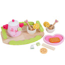 Kids Wooden Kitchen Tea Set Pretend Play-1
