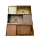 2024 Brushed Gunmetal single long bowl drainer stainless steel 304 kitchen sink-2