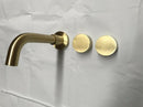 2021 New Burnished Gold Brushed Brass mixer WaterMark WELS round taps wall faucet basin-1