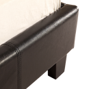 Single PU Leather Bed Frame Black-5