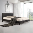Double PU Leather Bed Frame Black-2
