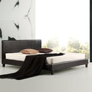 King PU Leather Bed Frame Black-2
