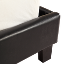 King PU Leather Bed Frame Black-4