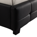 Double PU Leather Deluxe Bed Frame Black-4