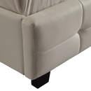 Queen PU Leather Deluxe Bed Frame White-4
