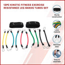 13PC Resistance Bands Set – Fitness Exercise Tubes with Handles & Leg Bands-3
