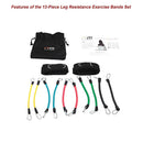 13PC Resistance Bands Set – Fitness Exercise Tubes with Handles & Leg Bands-6