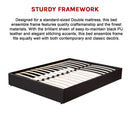 PU Leather Double Bed Ensemble Frame-7