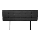 PU Leather Queen Bed Deluxe Headboard Bedhead - Black-4