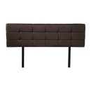 PU Leather Queen Bed Deluxe Headboard Bedhead - Brown-4