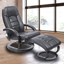 PU Leather Massage Chair Recliner Ottoman Lounge Remote-2