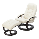 PU Leather Deluxe Massage Chair Recliner Ottoman Lounge Remote-1