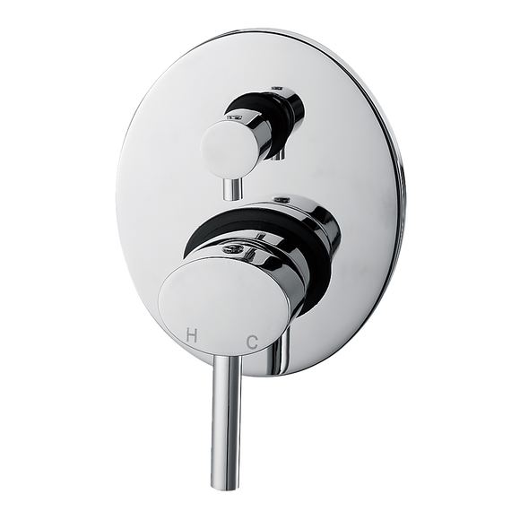 Chrome Bathroom Shower Wall Mixer Diverter w/ WaterMark