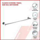 Classic Chrome Towel Bar Rail Bathroom-3