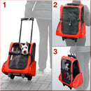 Dog Pet Safety Transport Carrier Backpack Trolley-6