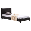 Single PU Leather Bed Frame Brown-6