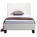 Single PU Leather Bed Frame White-6