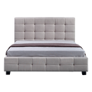 Linen Fabric Double Deluxe Bed Frame Beige-5