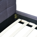 Linen Fabric Double Deluxe Bed Frame Grey-4