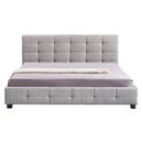 Linen Fabric King Deluxe Bed Frame Beige-6