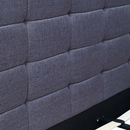 Linen Fabric King Deluxe Bed Frame Grey-4