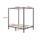 4 Four Poster Double Bed Frame-6
