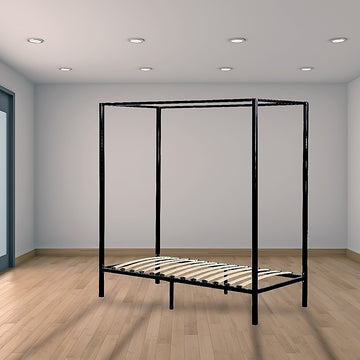 4 Four Poster Single Bed Frame - 0
